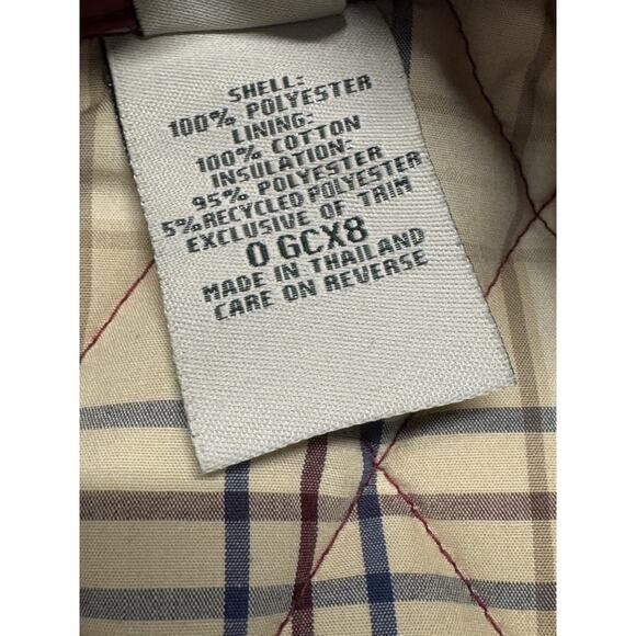 LL Bean Quilted Riding Jacket Women's Large Regular Plaid Lining Snap Closure - Picture 5 of 12